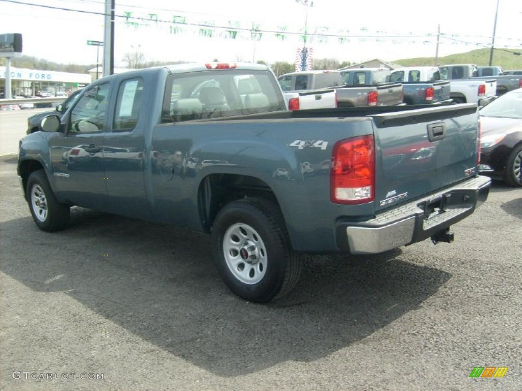 2008 Sierra 1500 SLE Extended Cab 4x4 - Stealth Gray Metallic / Dark Titanium photo #5