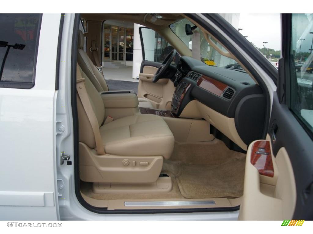 2008 Suburban 1500 LTZ - White Diamond Tricoat / Light Cashmere/Ebony photo #16