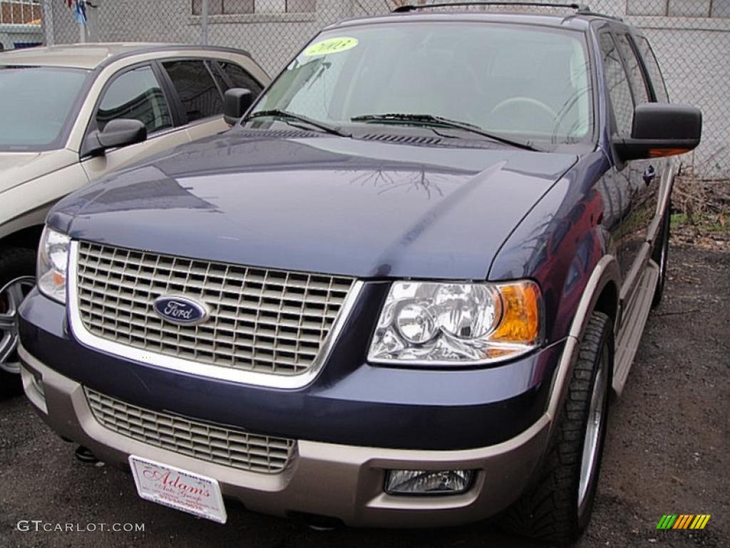 2003 Expedition Eddie Bauer 4x4 - Medium Wedgewood Blue Metallic / Medium Parchment photo #2