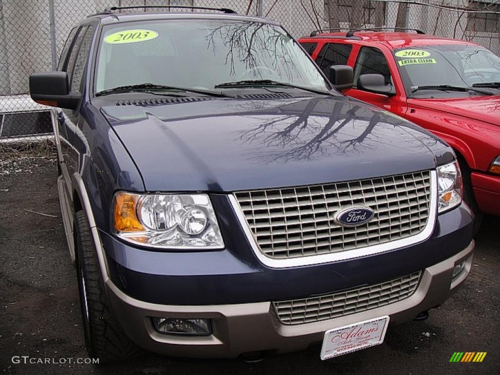 2003 Expedition Eddie Bauer 4x4 - Medium Wedgewood Blue Metallic / Medium Parchment photo #3