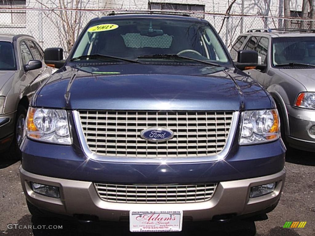 2003 Expedition Eddie Bauer 4x4 - Medium Wedgewood Blue Metallic / Medium Parchment photo #6