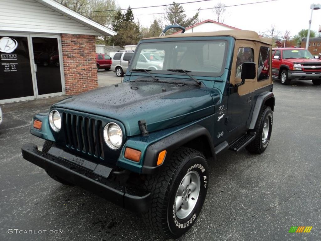 Emerald Green Pearl 1997 Jeep Wrangler Sport 4x4 Exterior Photo #48188899