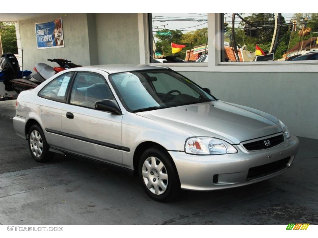 1999 Civic DX Coupe - Vogue Silver Metallic / Dark Gray photo #5