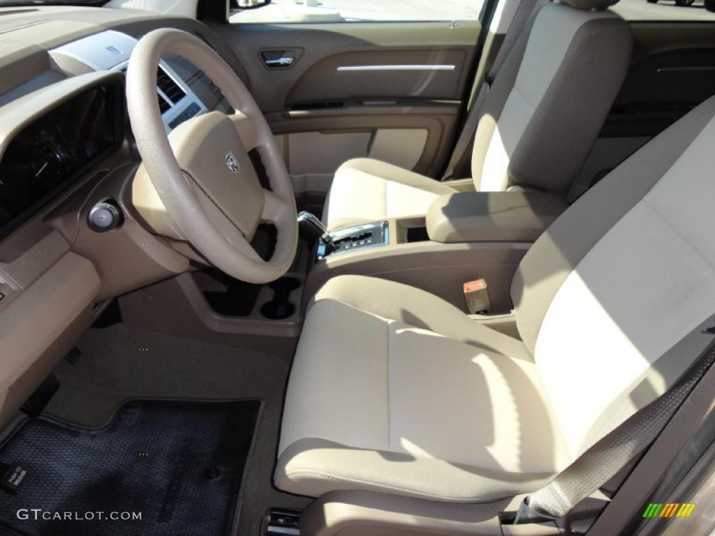 Pastel Pebble Beige Interior 2009 Dodge Journey SXT Photo #48193118