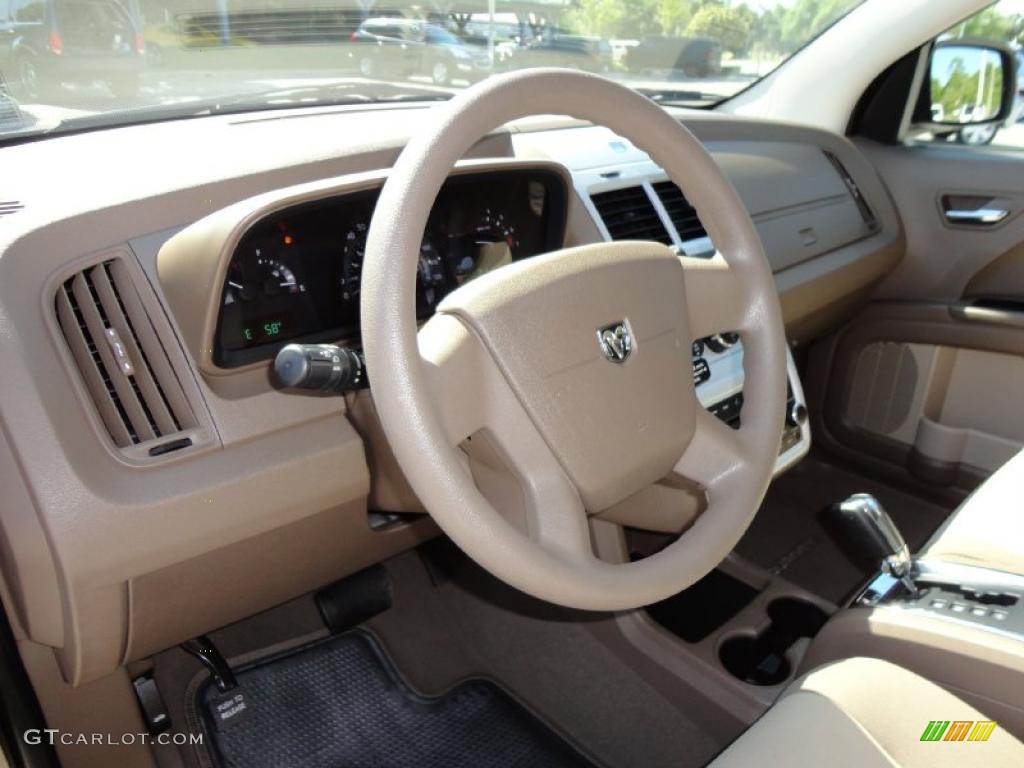 2009 Dodge Journey SXT Pastel Pebble Beige Steering Wheel Photo #48193121