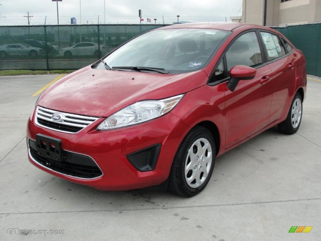 Red Candy Metallic 2011 Ford Fiesta SE Sedan Exterior Photo #48195051