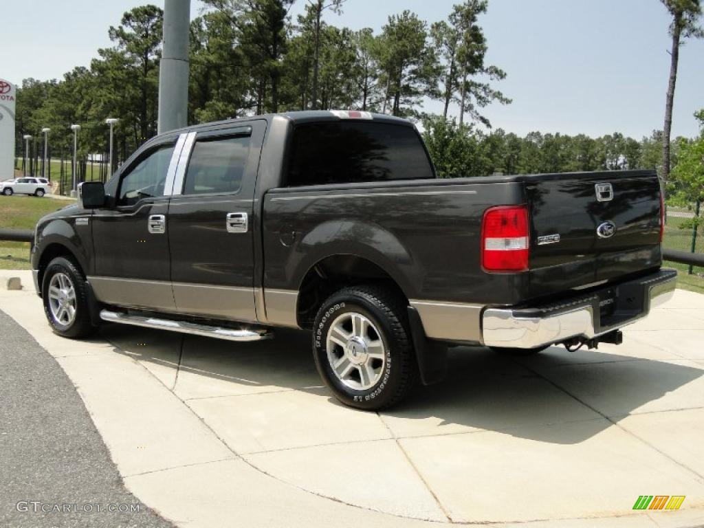 2006 F150 XLT SuperCrew - Dark Stone Metallic / Tan photo #6