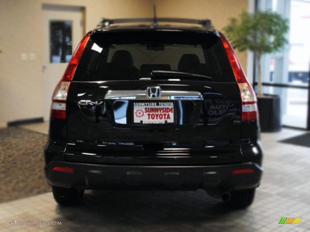 2008 CR-V EX-L 4WD - Nighthawk Black Pearl / Black photo #7