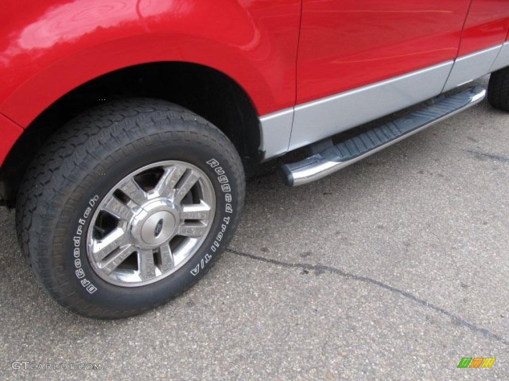 2006 F150 XLT SuperCab 4x4 - Bright Red / Medium/Dark Flint photo #3