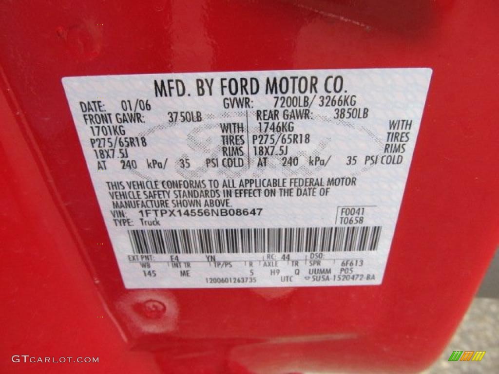 2006 F150 XLT SuperCab 4x4 - Bright Red / Medium/Dark Flint photo #14