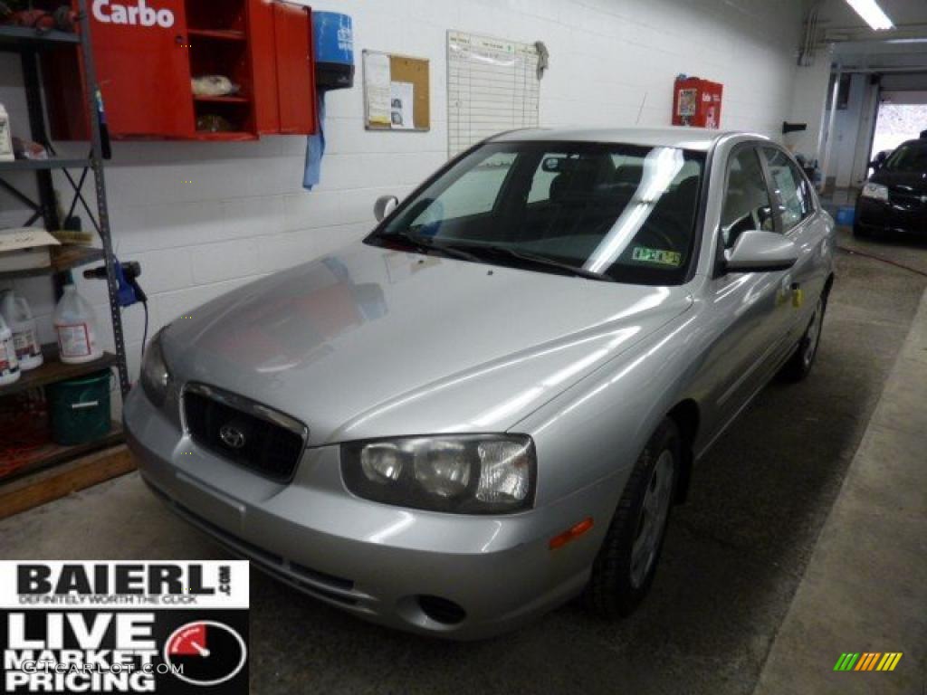 2002 Elantra GLS Sedan - Silver Pewter / Gray photo #1