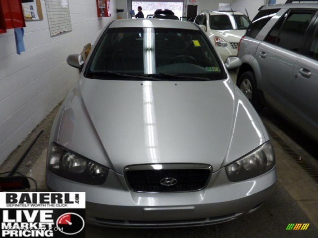 2002 Elantra GLS Sedan - Silver Pewter / Gray photo #2