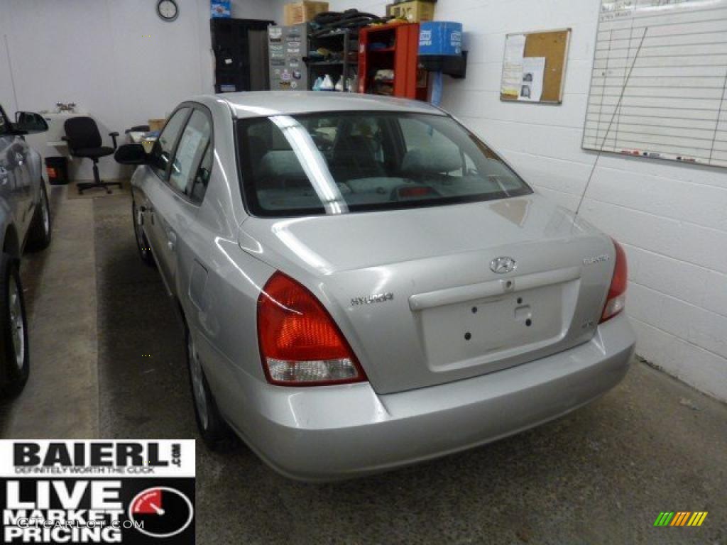 2002 Elantra GLS Sedan - Silver Pewter / Gray photo #3