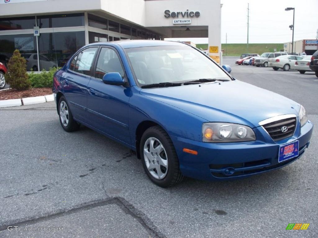 2006 Elantra GLS Sedan - Tidal Wave Blue / Gray photo #7