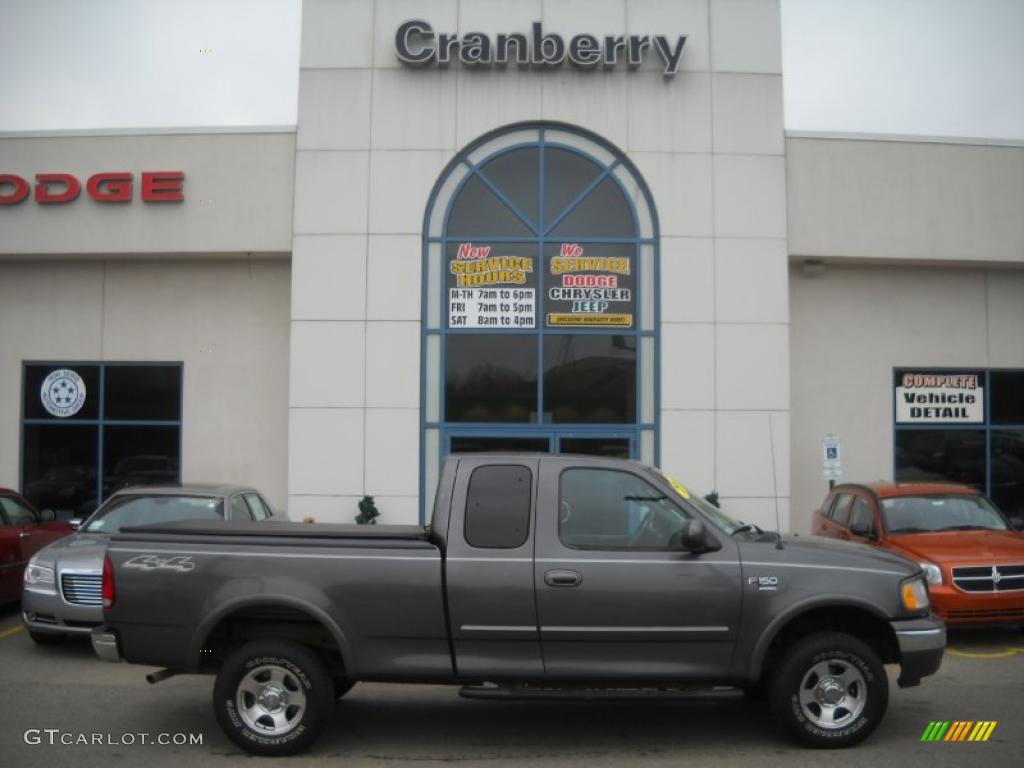2002 F150 XLT SuperCab 4x4 - Dark Shadow Grey Metallic / Dark Graphite photo #1