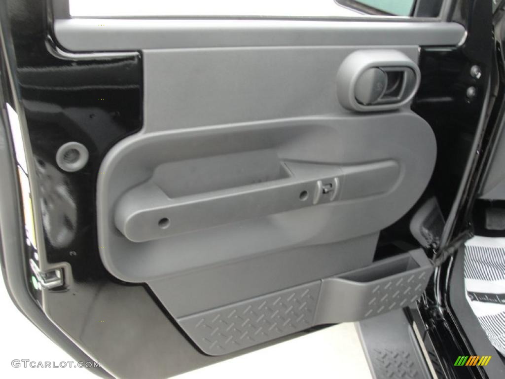 2010 Jeep Wrangler Sport Islander Edition 4x4 Dark Slate Gray/Medium Slate Gray Door Panel Photo #48200626