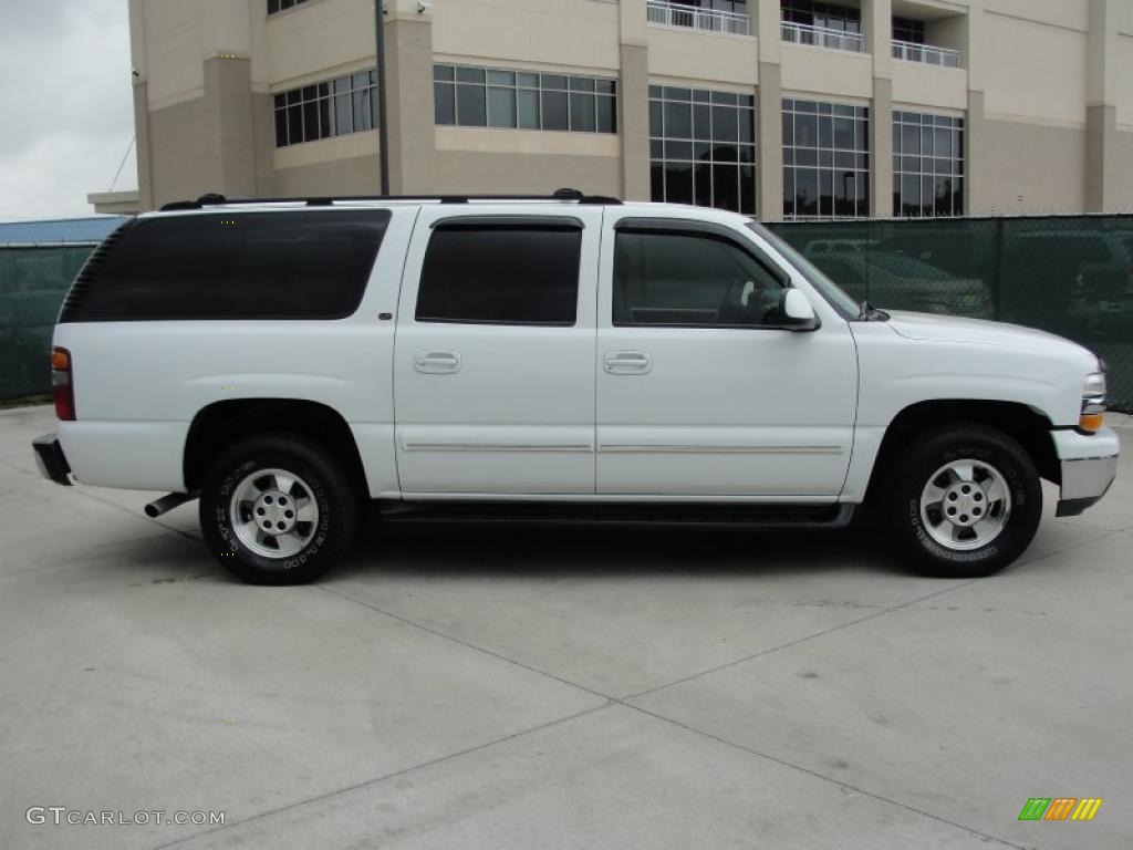 2003 Suburban 1500 LT - Summit White / Tan/Neutral photo #2