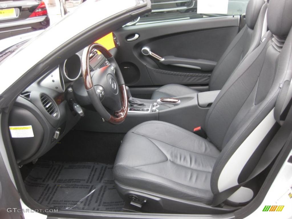 Black Interior 2008 Mercedes-Benz SLK 350 Roadster Photo #48204049