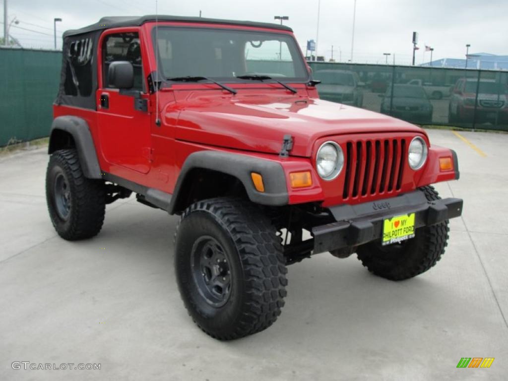 Flame Red 2005 Jeep Wrangler X 4x4 Exterior Photo #48204316