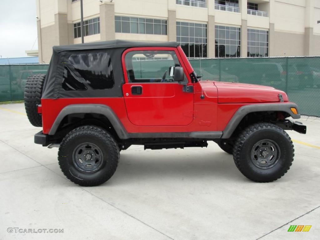 Flame Red 2005 Jeep Wrangler X 4x4 Exterior Photo #48204331