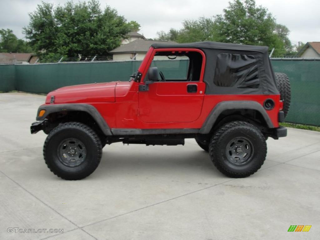 Flame Red 2005 Jeep Wrangler X 4x4 Exterior Photo #48204388