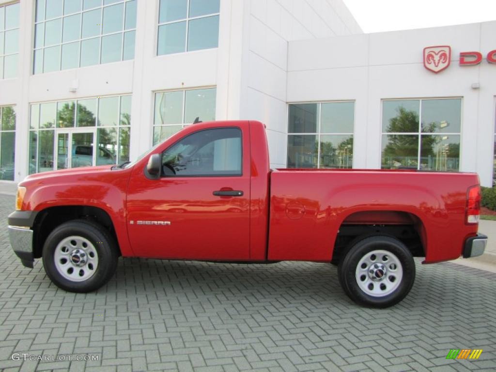 2008 Sierra 1500 Regular Cab - Fire Red / Dark Titanium photo #2