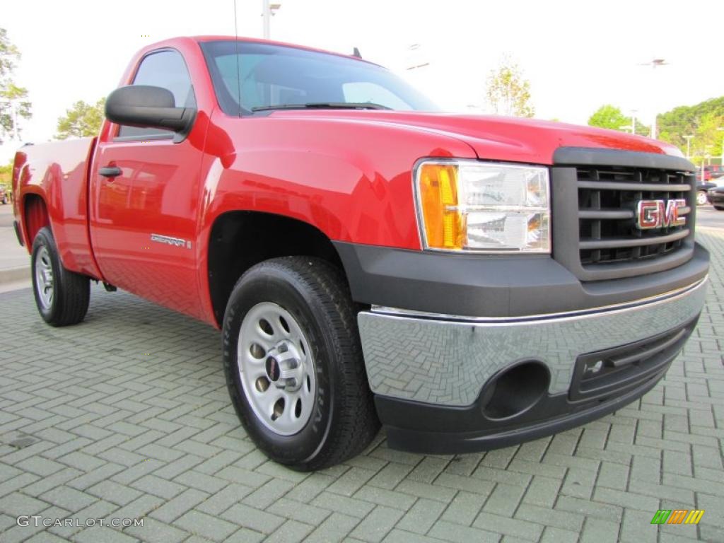 2008 Sierra 1500 Regular Cab - Fire Red / Dark Titanium photo #7