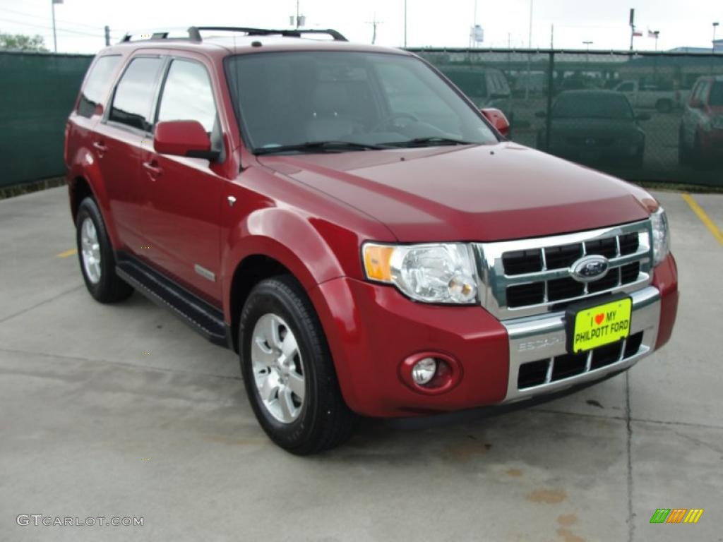 2008 Escape Limited - Redfire Metallic / Charcoal photo #1