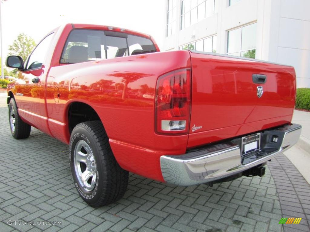 2005 Ram 1500 ST Regular Cab - Flame Red / Taupe photo #3