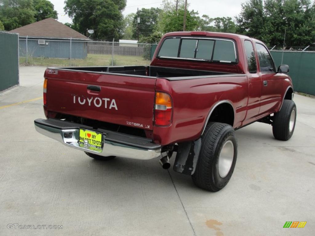 1995 Tacoma Extended Cab 4x4 - Sunfire Red Pearl / Gray photo #3