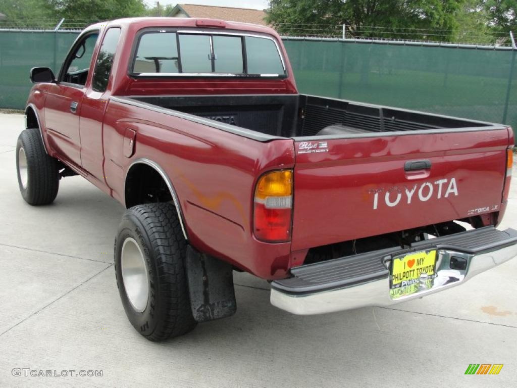 1995 Tacoma Extended Cab 4x4 - Sunfire Red Pearl / Gray photo #5