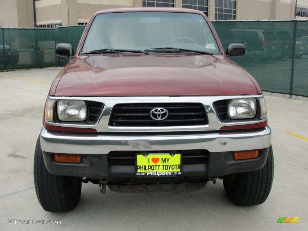 1995 Tacoma Extended Cab 4x4 - Sunfire Red Pearl / Gray photo #8