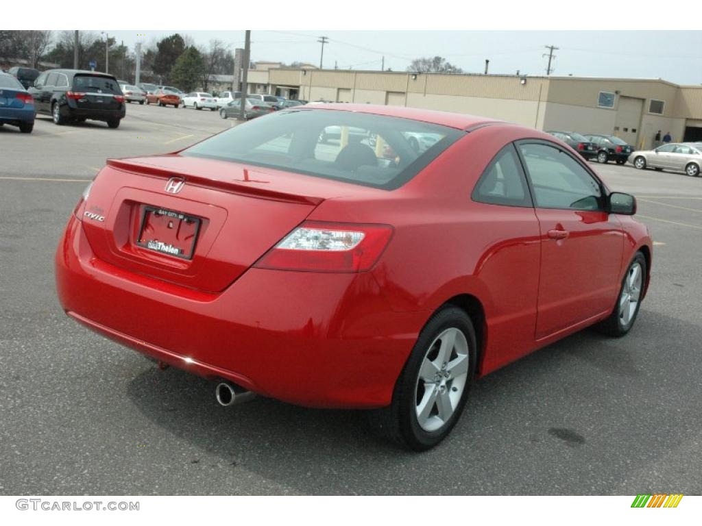 2008 Civic EX Coupe - Rallye Red / Gray photo #4