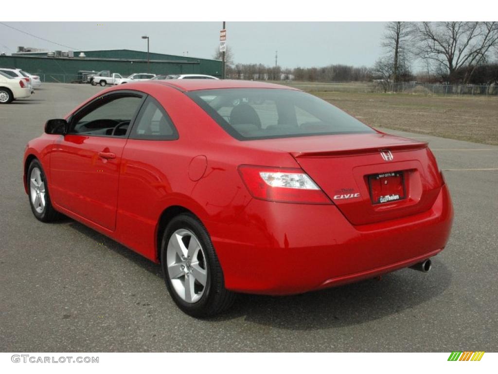 2008 Civic EX Coupe - Rallye Red / Gray photo #6