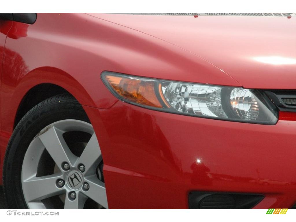 2008 Civic EX Coupe - Rallye Red / Gray photo #7