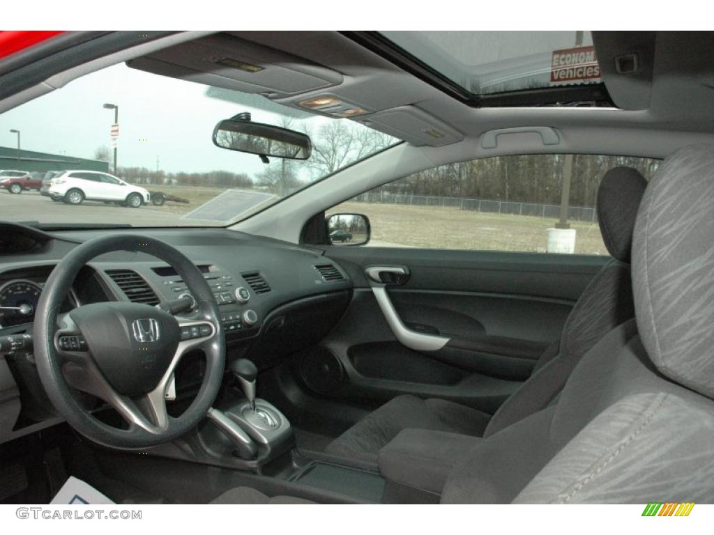 2008 Civic EX Coupe - Rallye Red / Gray photo #8