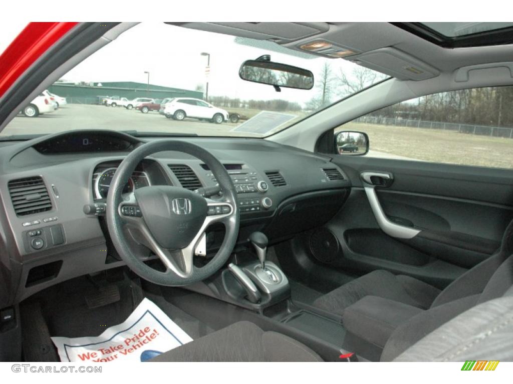 2008 Civic EX Coupe - Rallye Red / Gray photo #12