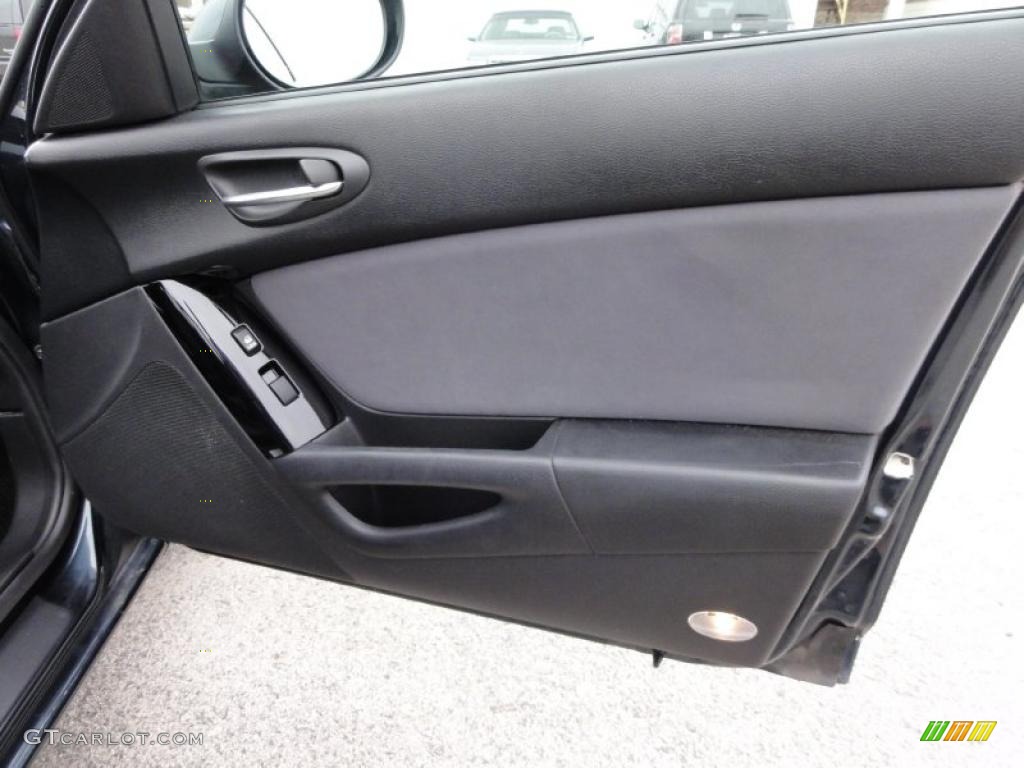 2004 Mazda RX-8 Standard RX-8 Model Black/Chapparal Door Panel Photo #48208237