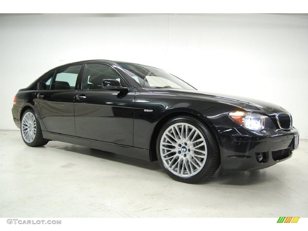 Black Sapphire Metallic 2008 BMW 7 Series 750Li Sedan Exterior Photo #48209785