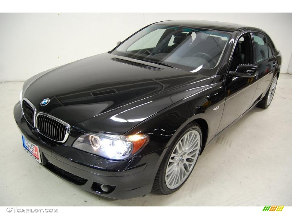 Black Sapphire Metallic 2008 BMW 7 Series 750Li Sedan Exterior Photo #48209902