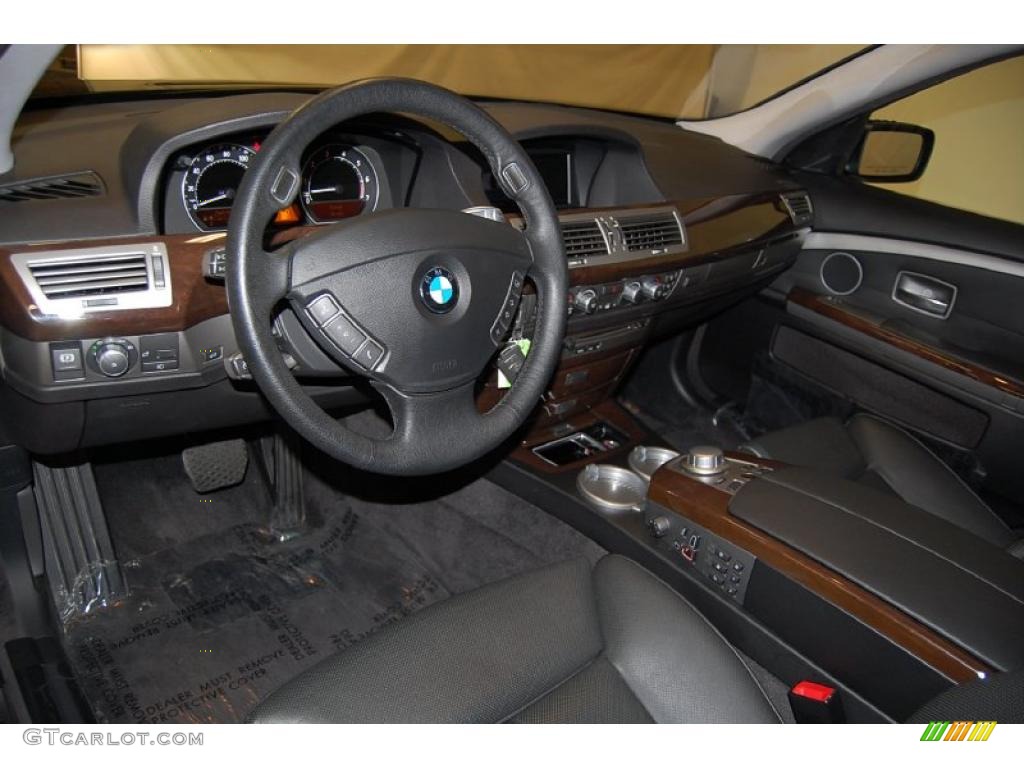 2008 BMW 7 Series 750Li Sedan Black Steering Wheel Photo #48210019
