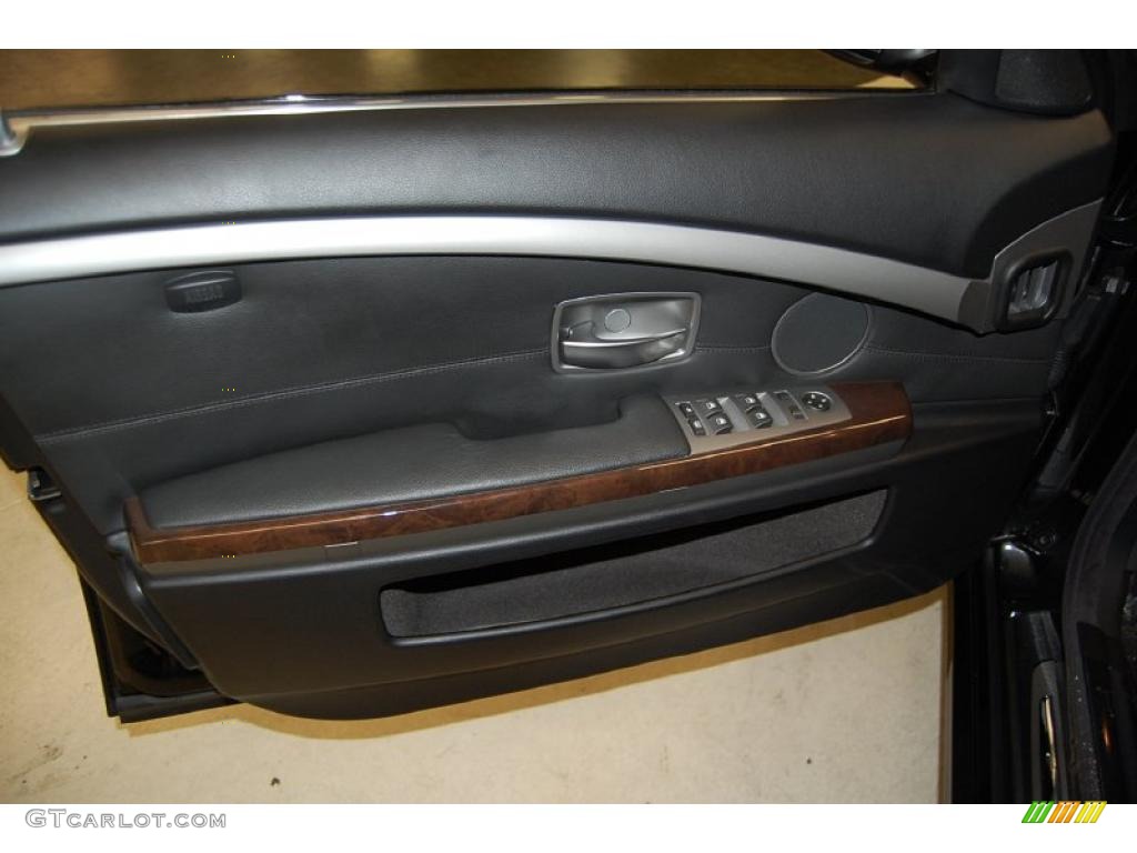 2008 BMW 7 Series 750Li Sedan Black Door Panel Photo #48210085