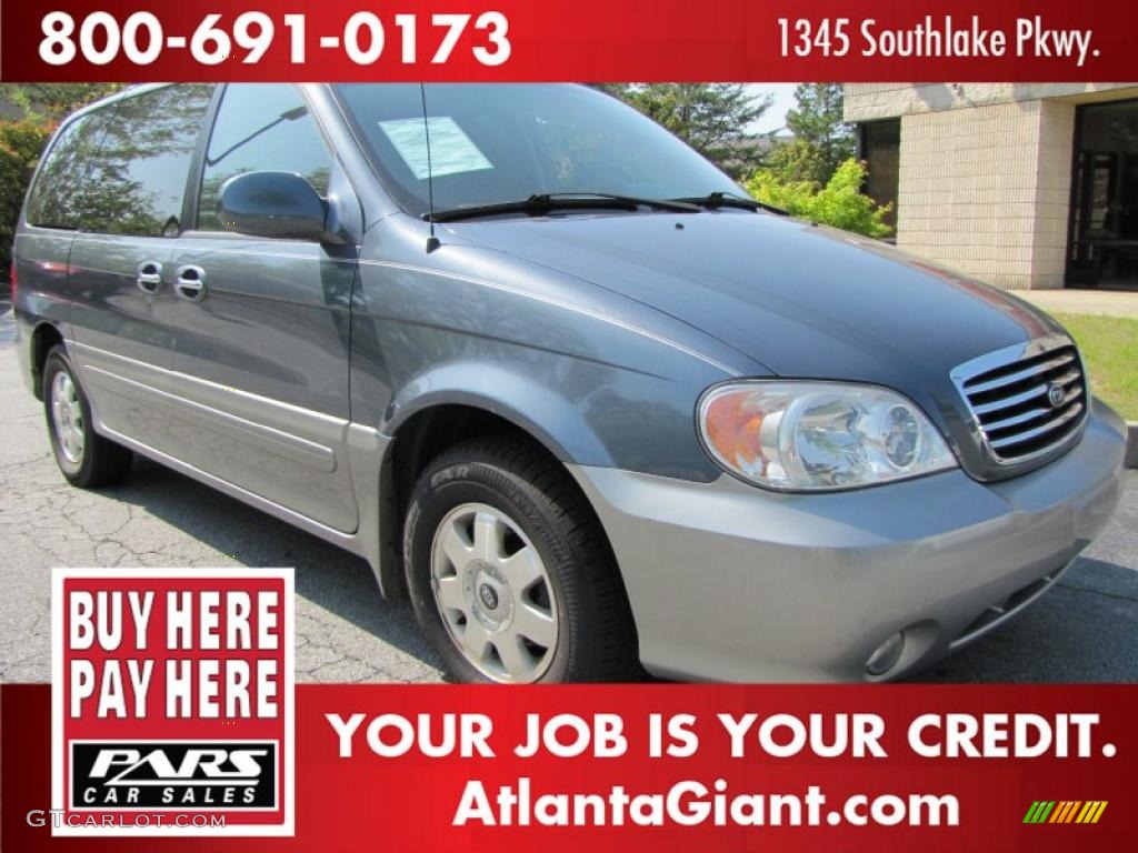 2002 Sedona EX - Misty Blue / Gray photo #4