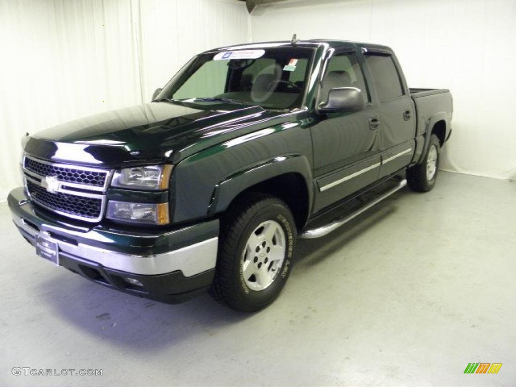 2006 Silverado 1500 Z71 Crew Cab 4x4 - Dark Green Metallic / Dark Charcoal photo #3