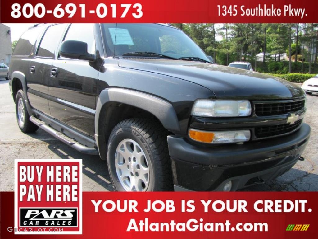 2003 Suburban 1500 Z71 4x4 - Black / Gray/Dark Charcoal photo #4
