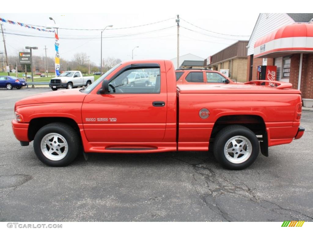 1998 Ram 1500 SS/T Regular Cab - Flame Red / Gray photo #3