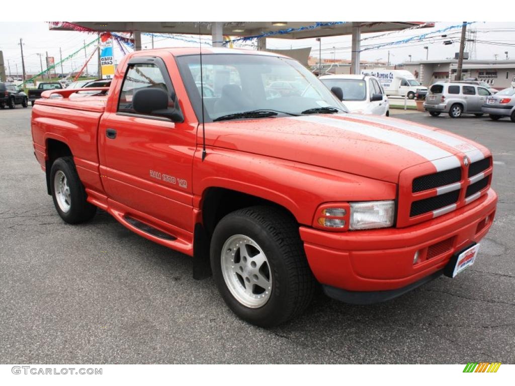 1998 Ram 1500 SS/T Regular Cab - Flame Red / Gray photo #8