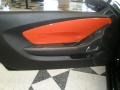 Black/Inferno Orange 2010 Chevrolet Camaro SS Coupe Door Panel