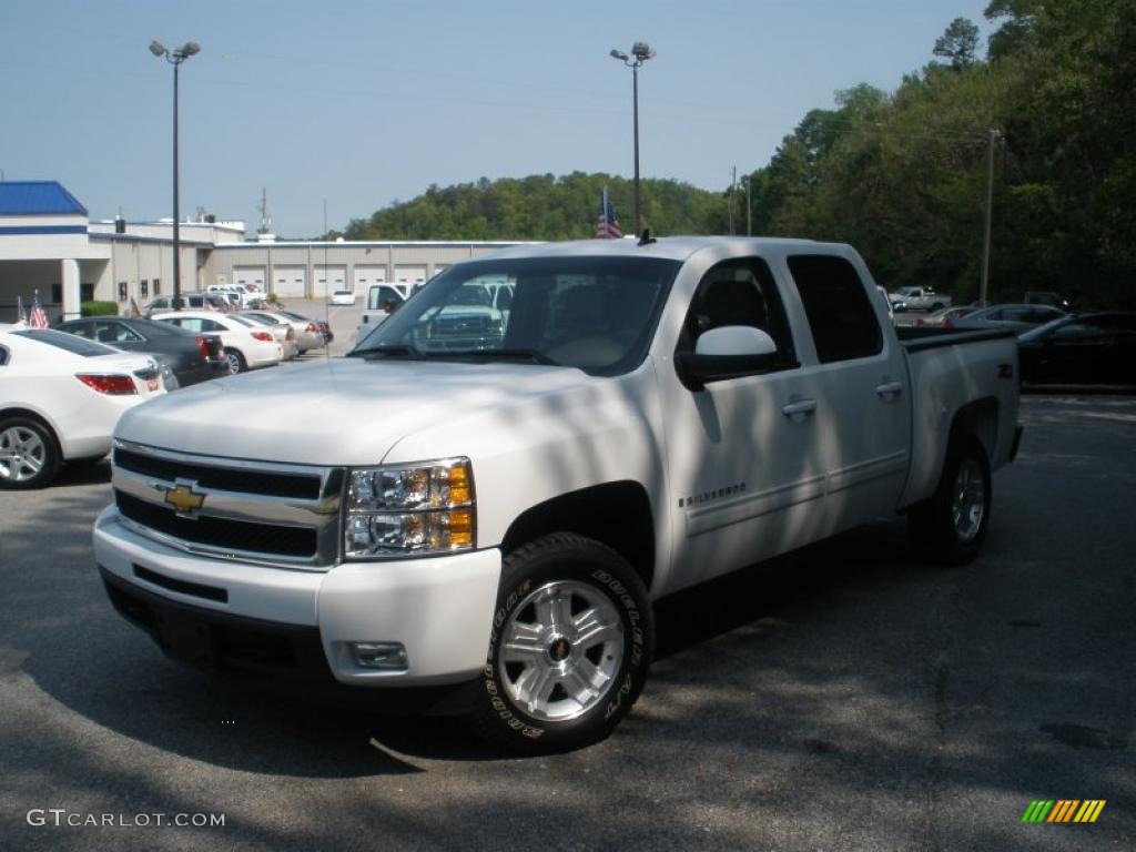 2009 Silverado 1500 LTZ Crew Cab 4x4 - Summit White / Light Cashmere photo #7