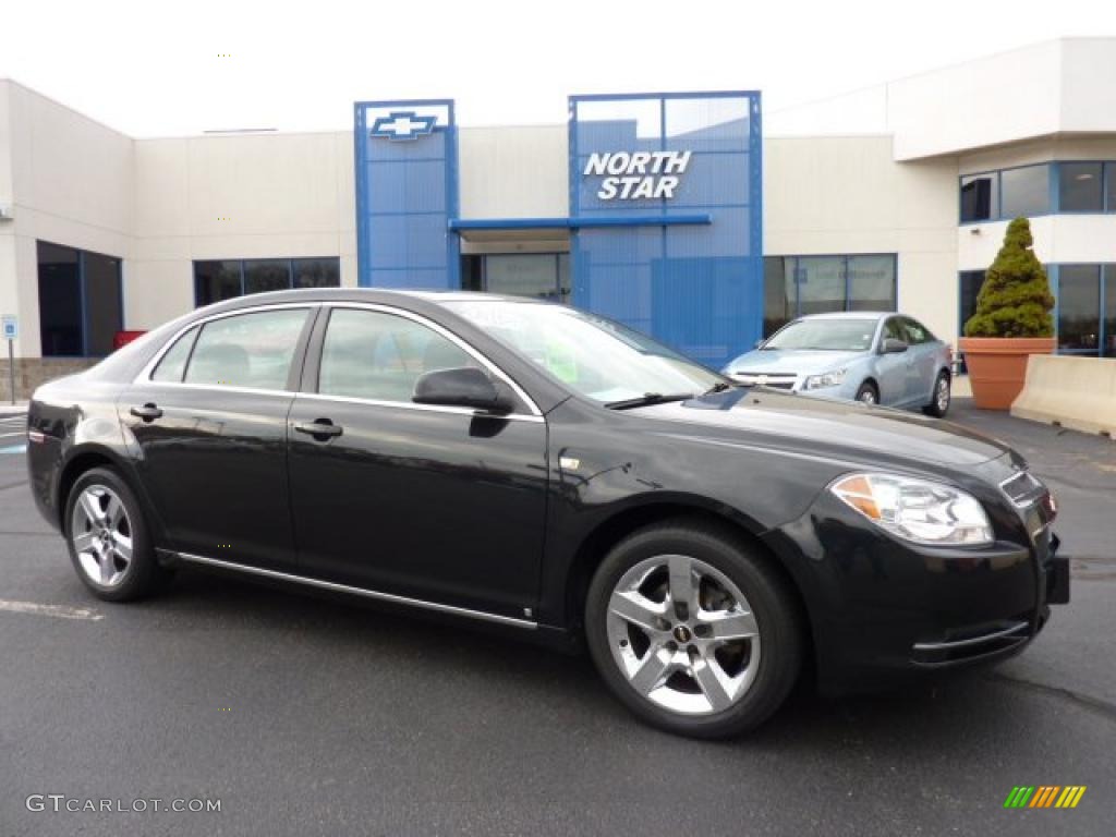 2008 Malibu LT Sedan - Black Granite Metallic / Ebony photo #1